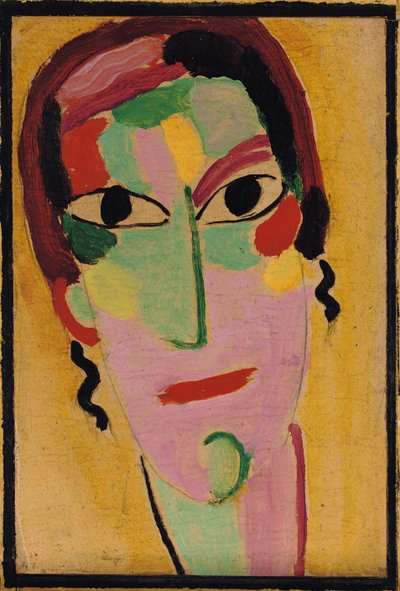 Mystiek hoofd: volledig wakker, ca. 1917 door Alexej von Jawlensky