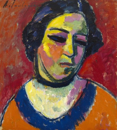 Portret van een vrouw door Alexej von Jawlensky