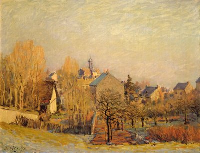 Frostige ochtend in Louveciennes door Alfred Sisley