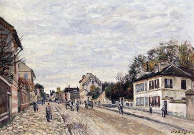 Straatscene in Marly, 1876 door Alfred Sisley