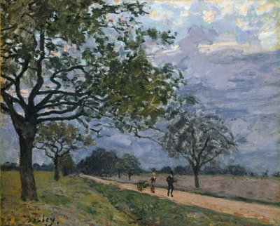 De Weg van Versailles naar Louveciennes door Alfred Sisley