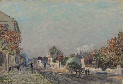 Een straat in Marly, 1876 door Alfred Sisley