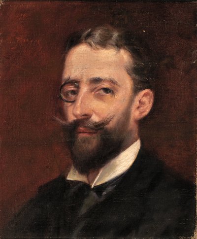 Man met Monocle, ca. 1887-1889 door Alice Pike Barney