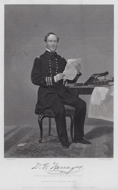 David Glascoe Farragut door Alonzo (after) Chappel