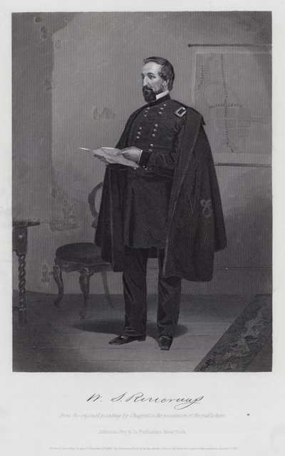 William Stark Rosecrans (gravure) door Alonzo (after) Chappel