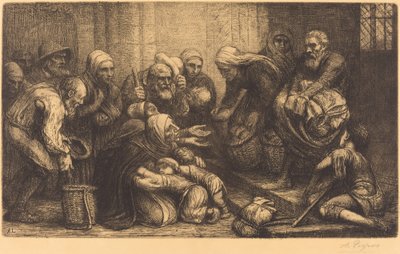 Bedelaars van Brussel (Les mendiants de Bruges) door Alphonse Legros