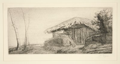 Bergerie sur le coteau (Herder) door Alphonse Legros