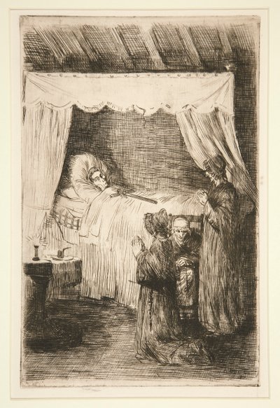 Doodswacht (La Vieille Mortuaire) door Alphonse Legros