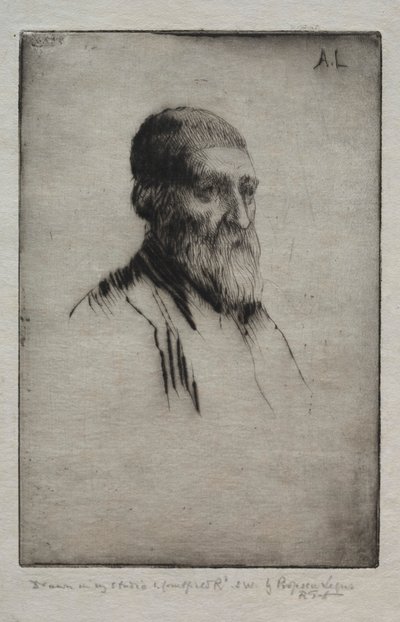 Hoofd van een man door Alphonse Legros