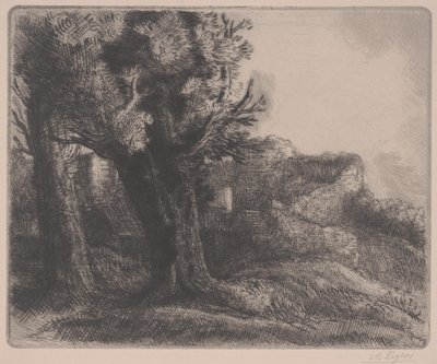 In de ruïnes, midden 19e - begin 20e eeuw door Alphonse Legros