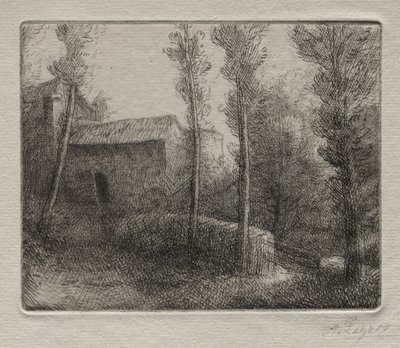 Le Pont du Moulin door Alphonse Legros