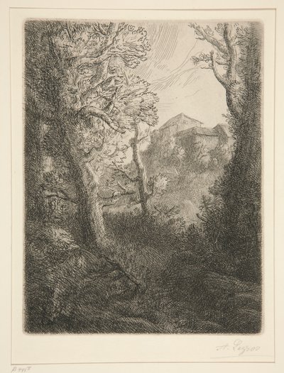 Landschap door Alphonse Legros