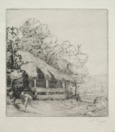 Het Kleine Schuurtje (Le Petit Hangar) door Alphonse Legros