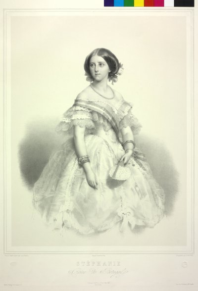 Stephanie Friederike van Huis Hohenzollern-Sigmaringen door Alphonse Leon Noel