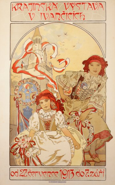 Krajinska Vystava V Ivancicich, 1913 door Alphonse Mucha