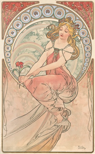 De schilderkunst, 1898 door Alphonse Mucha