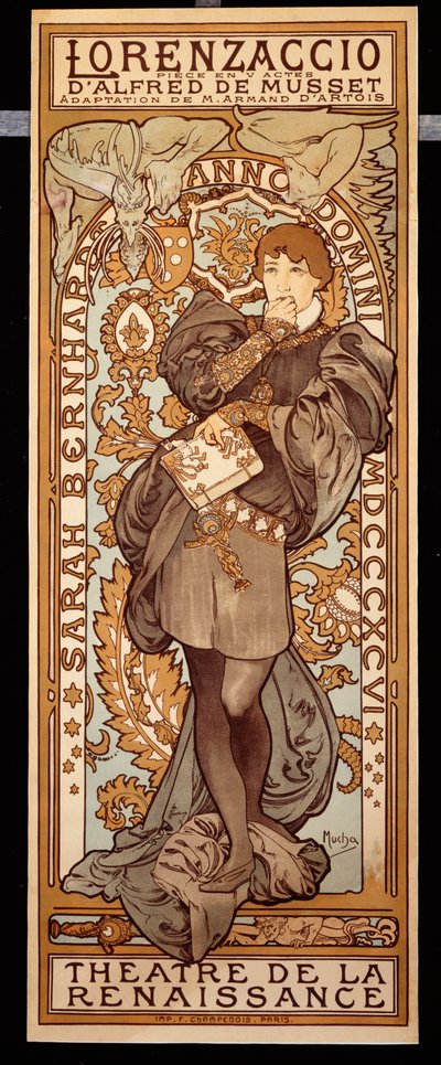 Lorenzaccio, 1896 door Alphonse Mucha