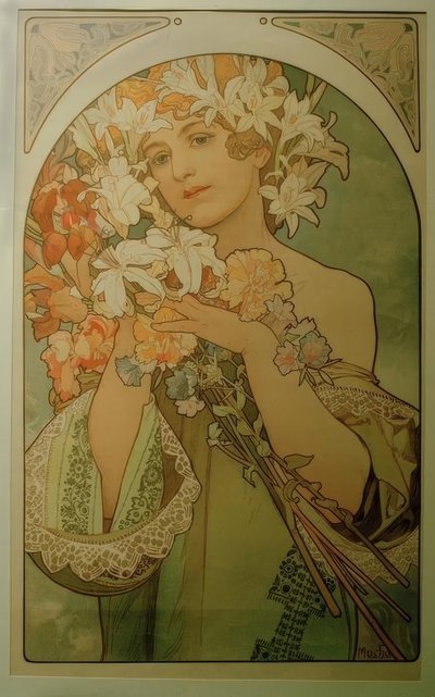 Bloemen door Alphonse Mucha