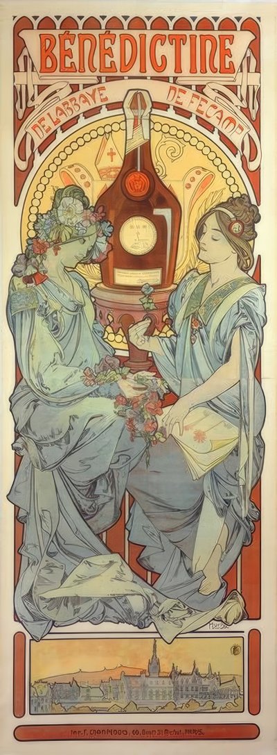 Benedictijn door Alphonse Mucha