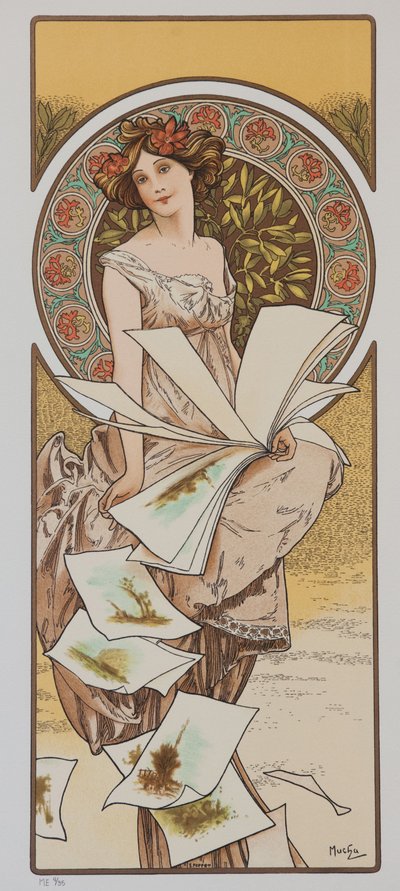 Champenois-kalender, ca. 1897 door Alphonse Mucha