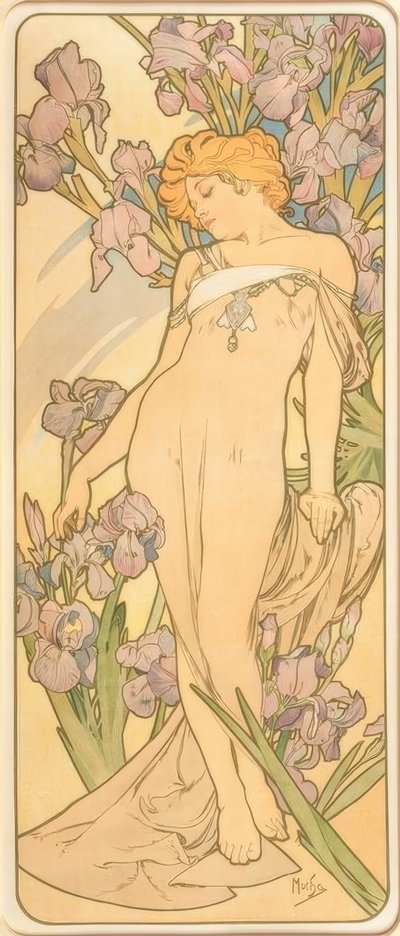 De iris door Alphonse Mucha