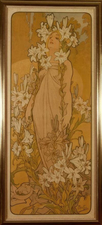 De lelie door Alphonse Mucha