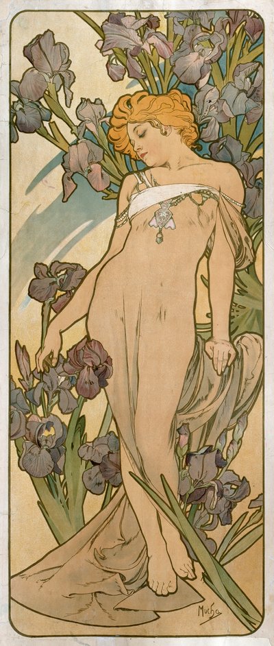 Iris, 1898 door Alphonse Mucha