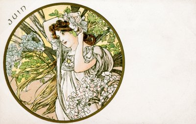 Juni door Alphonse Mucha