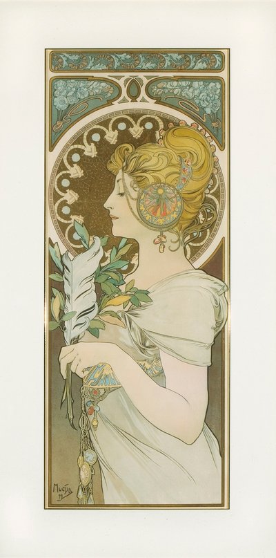 La Plume door Alphonse Mucha