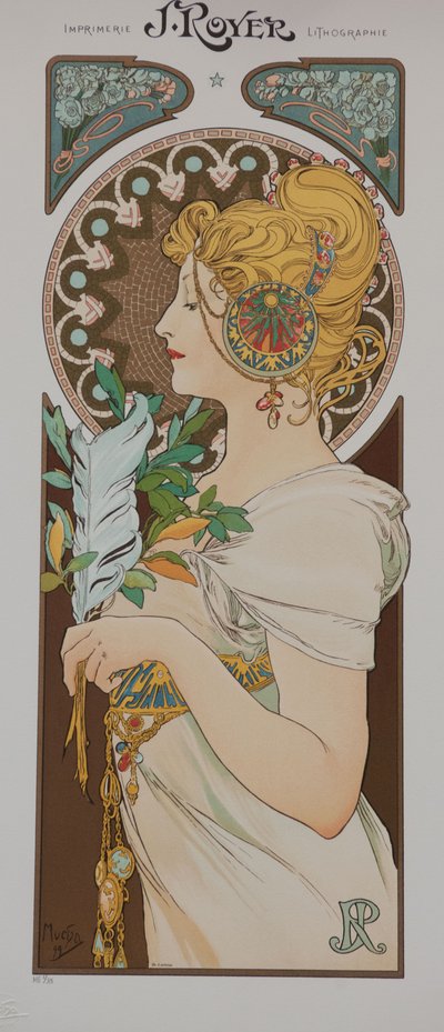 La Plume door Alphonse Mucha