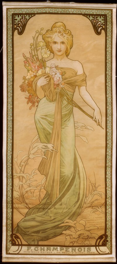 De lente door Alphonse Mucha