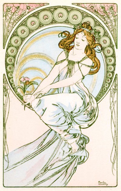 Schilderij, 1900 door Alphonse Mucha