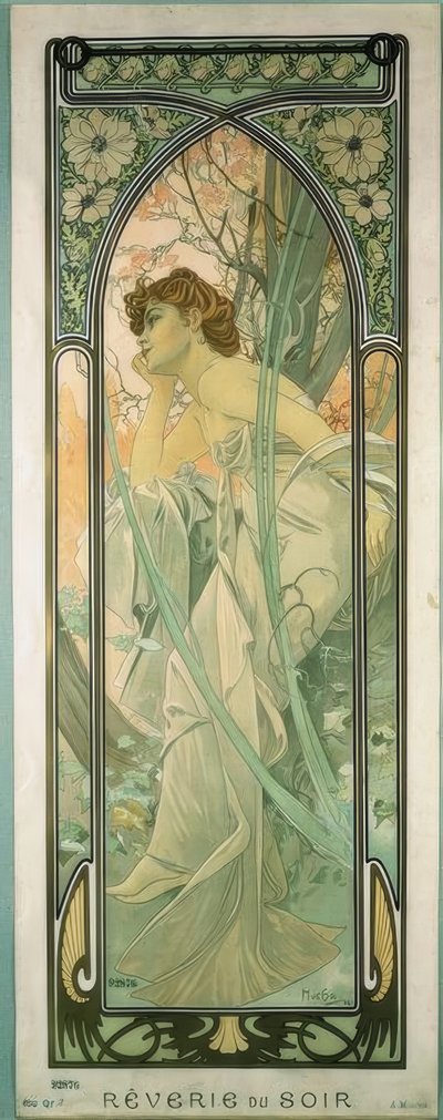 Avondreverie door Alphonse Mucha