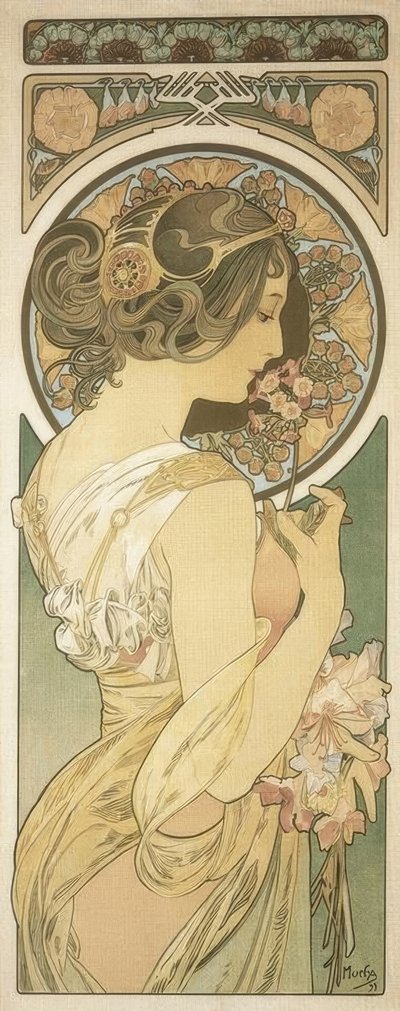 Sleutelbloem door Alphonse Mucha