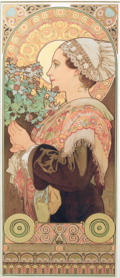 Zilverdistel door Alphonse Mucha