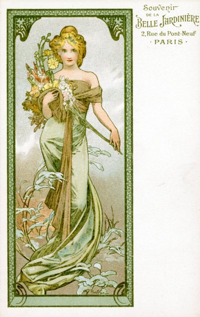 Lente, 1896 door Alphonse Mucha