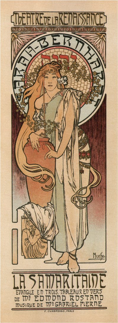 Vrouw van Samaria Poster door Alphonse Mucha