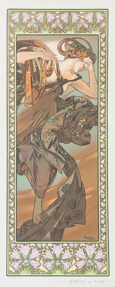 Étoile Du Soir, 1902 door Alphonse Mucha