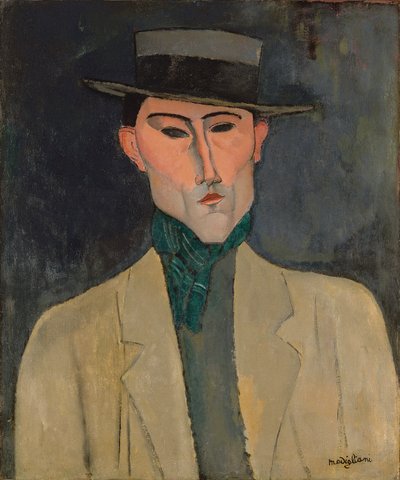 Man met een hoed door Amedeo Modigliani