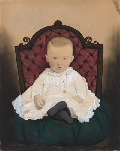 Portret van een baby door American 19th Century