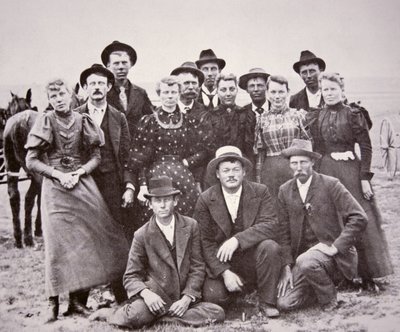 Amerikaanse pioniers, ca. 1850 door American Photographer