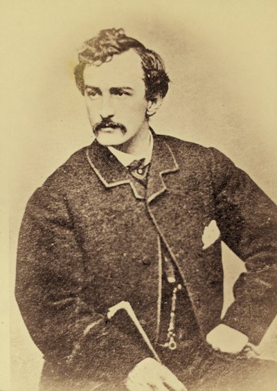 Portret van John Wilkes Booth, 1861-65 door American Photographer