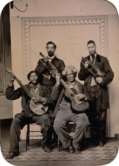 Kwartet, 1865 door American Photographer