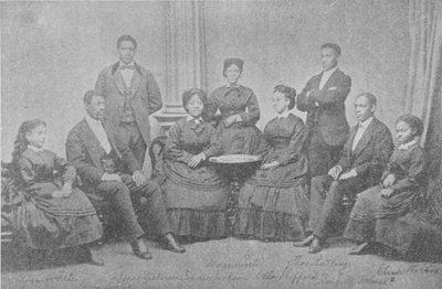 De originele Jubilee Singers, ca. 1870s door American Photographer