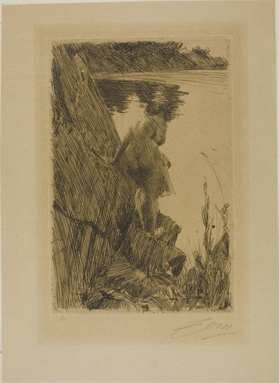 Bader (Avond) III door Anders Leonard Zorn