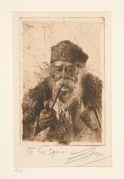 Beul uit Siebenburger (Hongaarse Zigeuner) door Anders Leonard Zorn