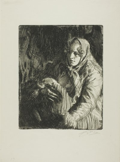 Madonna (Een moeder) door Anders Leonard Zorn