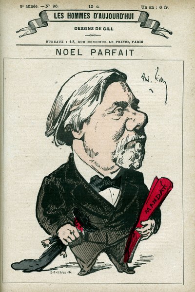 Portret van Noel Parfait door Andre Gill