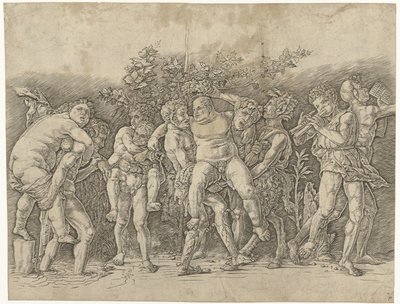 Bacchanaal met Silenus door Andrea Mantegna