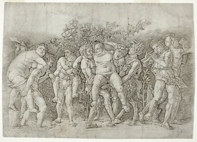 Bacchanaal met Silenus door Andrea Mantegna